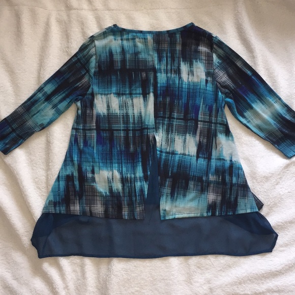 New Directions blue watercolour top - Picture 4 of 8